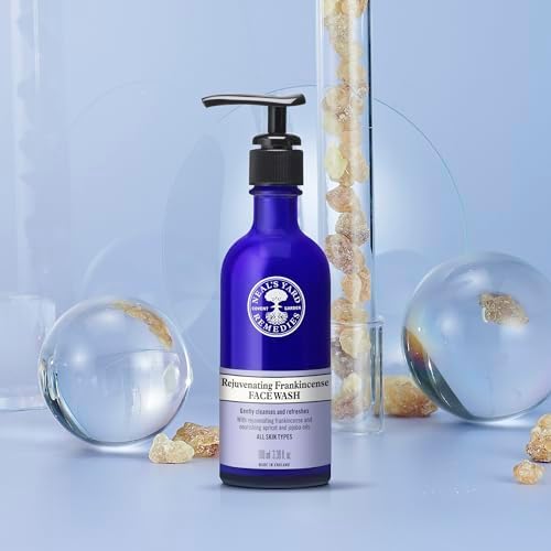 Neal's Yard Rejuvenating Frankincense Facial Wash, Gentle & Cleansing for All Skin Types, Featuring Apricot & Jojoba Oils, Vegan Approved, 100mL
