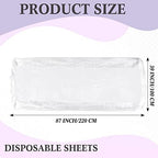 Buryeah 50 Pcs Massage Table Sheets 39 x 87 Inch Disposable Fitted Bed Sheets Thickened Spa Bed Covers Soft Non Woven Massage Table Cover for Spa Salon Body Facial Beauty(White)