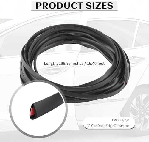 16.4Ft Car Door Edge Guards,Anti-Collision Car Door Protector Edge Guards Strip Avoid Scratche/Dust/Protect Interior,Universal Cars Doors Trim Protector for Doors/Hood/Trunk