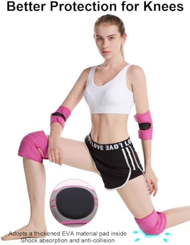 SUJAYU Knee Pads for Women & Men, Soft Dance Knee Pad Volleyball Knee Pads for Women Men Wrestling Gear, Crash Pad Snowboarding Gear Knee Protector for Work (Fit Under 140lbs)