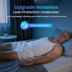 Carer Adult Diaper Cover Noiseless Waterproof Incontinence Underwear with Adjustable Leg Buckles Adult Leakproof Underwear for Incontinence Reusable Protective Briefs for Men Women(White,4X-Large)