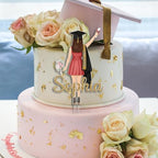 2026 Personalized Girl Graduation Cake Topper | Custom Name Cake & Cupcake Decorations, Personalized Graduation Party Gift, Congrats Graduate Gift