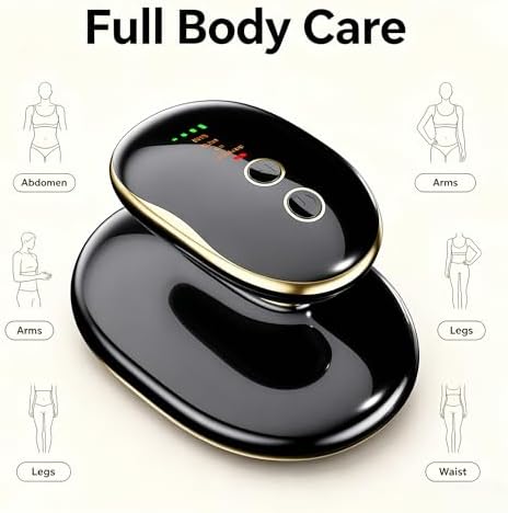 8mm EMS Microcurrent Body Sculpting Machine, 3-in-1 RF Radio Frequency & Color Light Therapy Fat Burning Device, Portable Slimming Massager for Abdomen, Waist, Arms, Legs, Home Use for Women