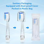 Compatible with Seago SG513/SG977/SGEK6/DT-K6 Electric Toothbrush Replacement Brush Heads,for Seago Kids Electric Toothbrush 3+Years with dust Cover,10 Pack (Blue, Medium)