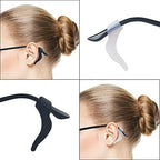YINGFENG 20Pairs Glasses Anti-slip Silicone Ear Clip, Glasses Holder With Storage Box, Safety Eyewear Retainers, Eyeglass Ear Grips for for Sports Glass Sunglasses Reading (10 Black 10 white)