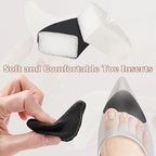 Toe Inserts for Shoes Too Big, 4 Pairs Shoe Inserts for Women Men, Foam Toe Filler, Shoe Fitters, Black and Beige