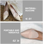 FOMIYES 10 Pairs Silicone High Heel Inserts Ball of Foot Cushions Anti-Slip Forefoot Shoe Pads Thickened Shock Absorption Insoles for Women’s Dress and Sports Shoes