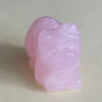 Generic Hand Carved Mixed gemstome Crystal cat Animal Figurine Animal Carving Rose Quartz