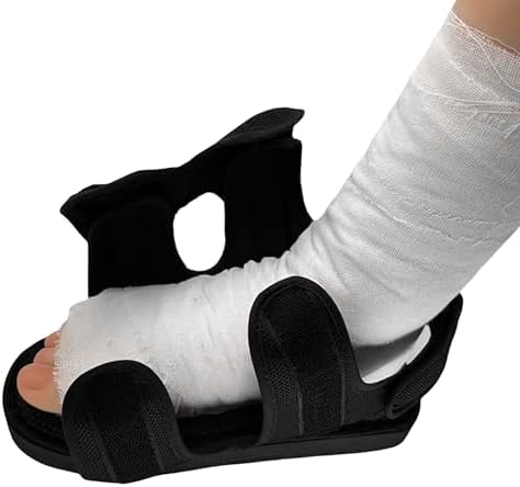 Post-Fracture Recovery Shoe for Broken Toes Ankle & Heel Adjustable Medical Walking Boot with Open-Toe Design Stable Support for Foot & Ankle Injuries Unisex Post-Op Plaster Cast Shoe