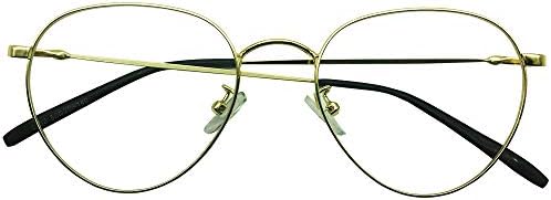 Classic Reading Glasses Mens Womens +3.00 Readers Gold Colour Metal Frames Eyewear