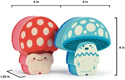 Genuine Fred Fun Guys, Mushroom Kitchen Sponges, Set of 2, Multicolored