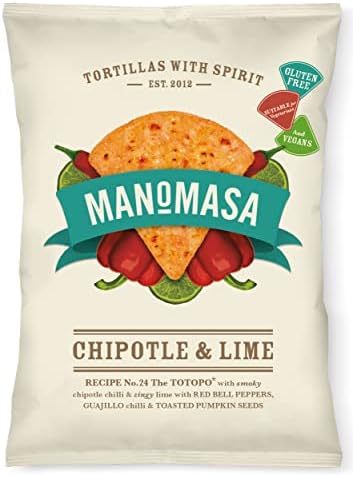 Manomasa Chipotle And Lime Tortilla Chips 160 G (Pack Of 10)