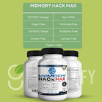 Memory Hack Max Brain Support Supplement, Extra Strength with Herbal Ingredients, 60 Capsules, 30-Day Supply (1)