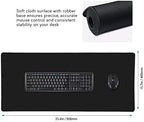 XXL Professional Large Mouse Pad & Computer Game Mouse Mat (35.4x15.7x0.12IN, 90x40 Black)