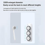 Electric Body Bath Brush, Wall-Mounted Bathing Brush with Three Spin Skin Bath Brush Heads, 33CM Rechargeable Diameter Spinning Skin Brush, 64 cm Adjustable Up and Down, for Shower, Deep Cleansing.