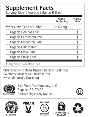 Yogi Tea, Chai Rooibos, 16 Count, Packaging May Vary