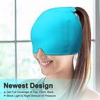 Migraine Relief Cap with Gel Top Coverage, Headache Relief Hat for Migraine Sinus Tension Stress Pain Relief, Migraine Ice Head Wrap Ice Gel Packs Hot Cold Therapy Headache Relief Cap