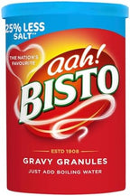 Bisto Reduced Salt Beef Gravy Granules, Great with Beef 190 g Drum (Pack of 1)