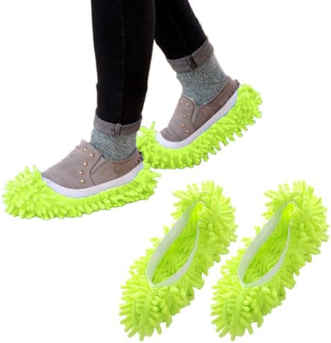 Mop Slippers Shoes for Women Men Foot Dust Duster Microfiber Dust Hair | Reusable Sweeper Cleaning Tool for House Bathroom Kitchen