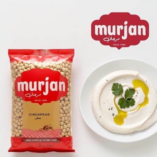 Murjan Dry Chickpeas 2 lb (908 g) – Premium Turkish Garbanzo Beans, High in Protein & Fiber – Dried Whole Chickpeas for Hummus, Falafel, Salads & Mediterranean Cooking