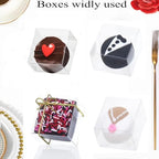 RomanticBaking 150 Pack 2.17x2.17x1.38 Inches Single Macaron Boxes Brownie Boxes Moon Cake Boxes Small candy boxes for wedding favors