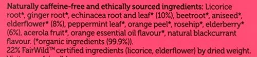Pukka Elderberry & Echinacea Organic Herbal Tea, Perfect for Wellness Support, Caffeine Free, 20 Total Tea Bags