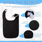 Adult Bibs Washable Clothing Protector for Men Women Adjustable Eating Cloth for Elderly Seniors and Disabled