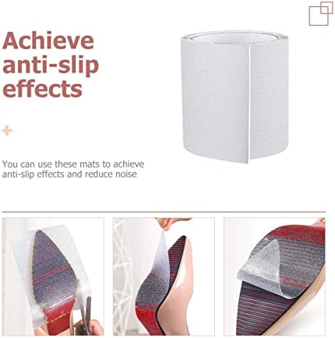 FRCOLOR High-Heel Non-Skid Pads PVC Adhesive Sole Stickers for Sports and Winter Shoes Reduces Noise and Wear Transparent