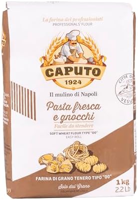 00 Antimo Caputo Pasta & Gnocchi Flour 2.2 Lb Bag- Italian Double Zero Grain Type - Extracted Wheat Blend - All Natural for Pasta Fresca Dough (2.2LB Bag)