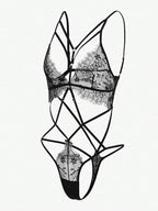 Lingerie Sets for Women Sexy Sheer Teddy Lace Babydoll with T back Design, Women‘s Lace Bodysuit