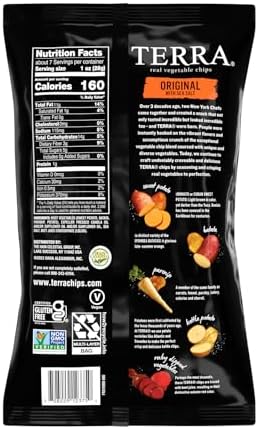 Terra Vegetable Chips, Original Chips with Sea Salt, 6.8 Oz