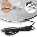 USB Electric Foot Warmers for Feet, Portable Heating Foot Warmer Electric Heating Shoes, Fast Heating Pad Soft Flannel, Non Slip Foot Warmer Slippers Under Desk Gifts for Men and Women (Grey)