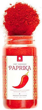 Gourmanity Hot Smoked Paprika Powder, Premium Spanish Paprika Seasoning, Oak Wood Smoked for Adding Depth, Flavor and Color to Your Dishes, Kosher, Gluten Free, Hot Pimenton 5.64 oz