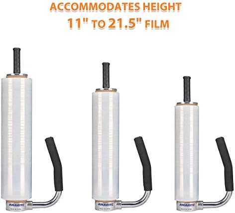 shrink wrap handle,Industrial Stretch Film Dispenser including Film Cutters,Suitable for 11" to 21.5" film height Pallet Wrap.Top Quality Stainless Steel, Tough, Durable