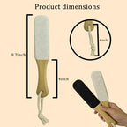 2-Pack Professional Pedicure Foot File & Pumice Stone with Wooden Handle - Callus Remover and Foot Scrubber for Dead Skin, Dry Rough Feet, Cracked Heels and Corns