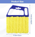 2 Pcs Blind Duster for Wood Blinds, 7-Finger Duster for Blinds, Microfiber Washable Blind Cleaner Tool for Window & Air Conditioner, Reusable Dusting Brush