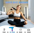 cotsoco Massage Gun Deep Tissue, Muscle Massage Gun with 9 Attachment Heads 20 Speeds & Silent Brushless Motor for Pain Relief, Handheld Percussion Back Massager Gun for Athletes (Black)