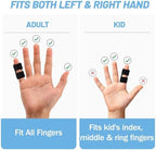 Pinky Finger Splint 4 Pcs Trigger Finger Brace Joint Stabilizer for Arthritis Pain,Sprain,Mallet Finger,Small Splints for Knuckle Immobilization,Fit All Fingers & Kid's Index Middle Ring Fingers (4, Black)