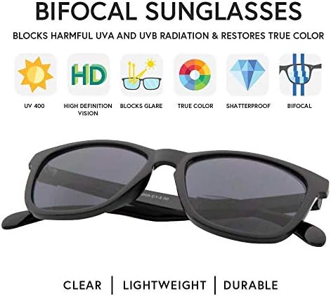 VITENZI Bifocal Sunglasses for Men and Women Retro Reading Sun Tinted Glasses with Readers - Turin