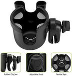 Accmor Walker Cup Holder with Hook Set, Wheelchair Cup Holder, Stroller Cup Holder, Universal Cup Holder for Walker, Wheelchair, Rollator, Stroller, Scooter, Bike Accessory