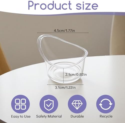 20Pcs Eye Wash Cup Eye Care Tool Rinse and Flush Kit Disposable Portable Plastic Measuring Cup for Quick Effective Soothing Tired Eyes for Travel Cleaning, 5ml