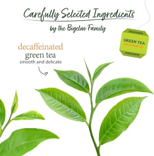 Bigelow Decaffeinated Green Tea Bags, 40 Count Box (Pack of 6) Decaf Green Tea, 240 Tea Bags Total