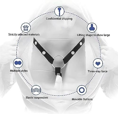 Chastity Belt Male Sissy Belts Chasity Device Anti-Off Auxiliary Chastity Strap Cage Sex Furniture Toys for Men (Black Three-Way Belt)
