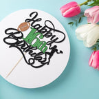 Football Happy 16th Birthday Cake Topper, Glitter Touchdown Football Sports Theme 16 Years Old Birthday Party Decorations Supplies for Boy