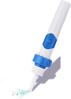 Electric Ear Wax Removal Tool with Vibration Suction, Gentle Ear Wax Vacuum for Dry Ear Wax, 2 Soft Interchangeable Heads for Itchy Ears, Earwax Remover (Sapphire Blue)
