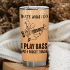 4LIEUBASMI Cool Acoustic Bass Guitar Player Gifts for Men & Women, Playing Electric Bass Guitar 20 Oz Tumbler, 4-String Bass Mugs, Short Scale Bass Guitar, Beginner Bassist Music Cups Accessories
