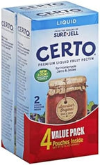 Certo Premium Liquid Fruit Pectin, set of 2 boxes (4 packets total), 6 fl oz each