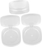 3pcs Portable Makeup Organizers Transparent Frosted Highlighter Boxes for Blusher and Eyeshadow Refillable Makeup Sample Containers for Artists and Beauty Enthusiasts