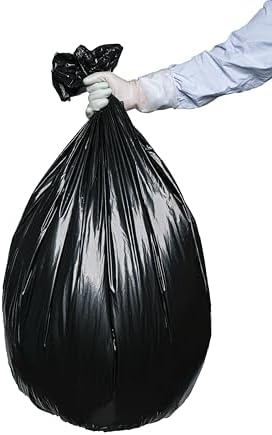TYPLASTICS 40-45 Gallon Trash Bags Can Liners Heavy Duty 40x46" 1.5 Mil, Black 100 Count, Lawn and Leaf Bags