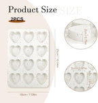 2 Inch Small Heart Shaped Silicone Molds, 12-Cup Cavity Baking Pan for Valentine's Day Muffins, Cupcakes, Chocolate, Tartlets, Egg Bites 2 Pack